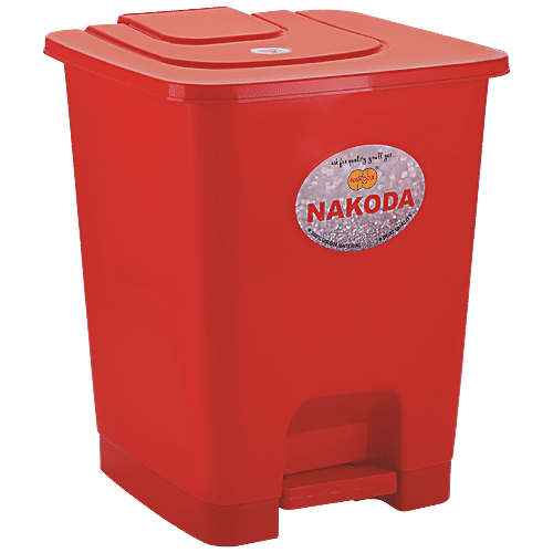 Buy Nakoda Modern Square Plastic Pedal Dustbin / Garbage Bin Assorted