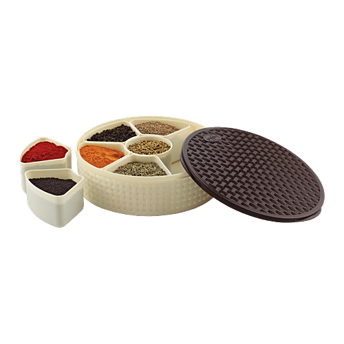 Buy Nakoda Masala/Dryfruit/Spice Plastic Box Nebula, Assorted Colour