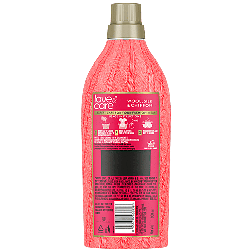 Love & Care Liquid Detergent - Expert wash for Woollens, Silks & Chiffons, 950 ml pH Neutral, No Enzyme, No Bleach