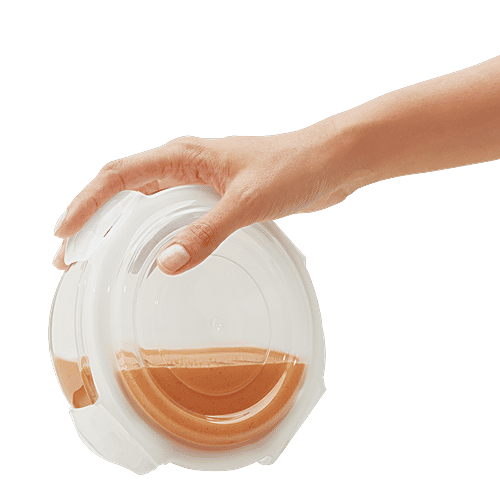 Borosil Borosilicate Glass Lunch Box / Tiffin Box Round - Blue, 620 ml  Microwaveable