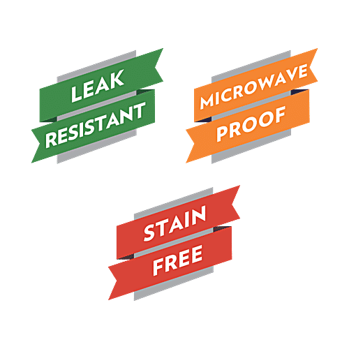 Borosil Borosilicate Glass Lunch Box / Tiffin Box Round - Blue, 620 ml  Microwaveable