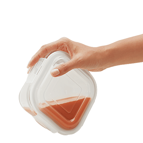 Borosil Borosilicate Glass Lunch Box/Tiffin Box, 520 ml Microwaveable