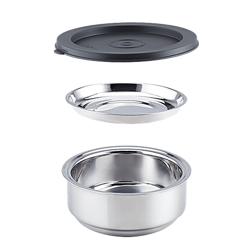 Buy Borosil Carry Fresh Stainless Steel Lunch Box/Tiffin Box Insulated Blue/Grey Online at