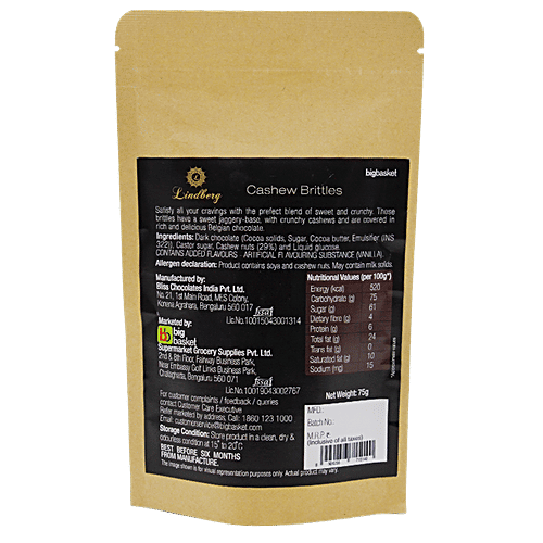 Lindberg Cashew Brittle - With Jaggery, 75 g  