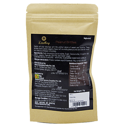 Lindberg Peanut Brittle - With Jaggery, 75 g  Zero Trans Fat