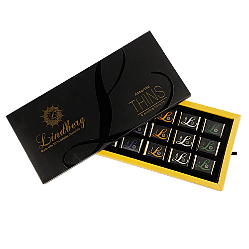 Lindberg Chocolate Thins - Assorted, 80 g (18 pcs x 5 g each) 