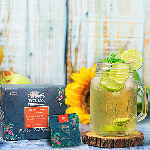 TGL Co. Mogo Mogo Green Tea, 32 g (16 Bags x 2 g Each) Zero Fat