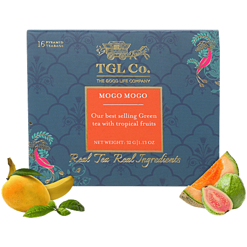 TGL Co. Mogo Mogo Green Tea, 32 g (16 Bags x 2 g Each) Zero Fat