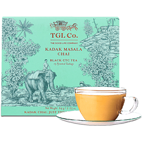 Buy TGL Co. Kadak Masala Chai Tea Bag Online at Best Price of Rs 194.22