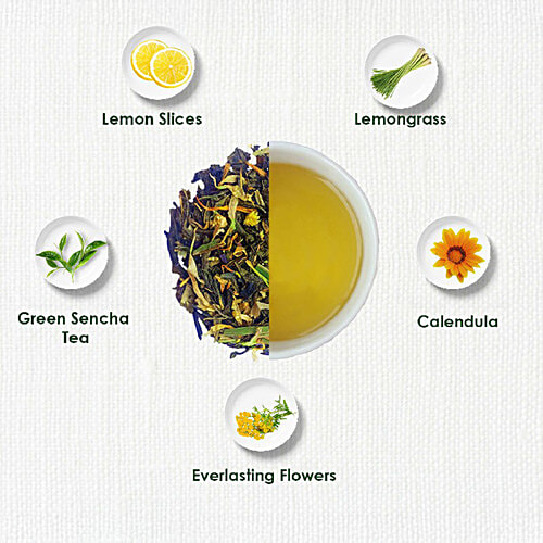 TGL Co. Lemon Detox Green Tea, 32 g (16 Bags x 2 g Each) Zero Fat