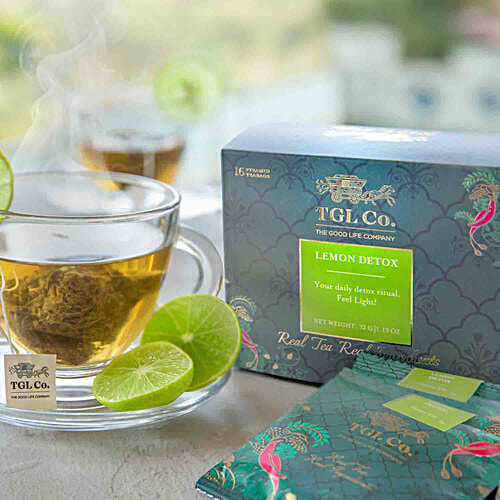 TGL Co. Lemon Detox Green Tea, 32 g (16 Bags x 2 g Each) Zero Fat