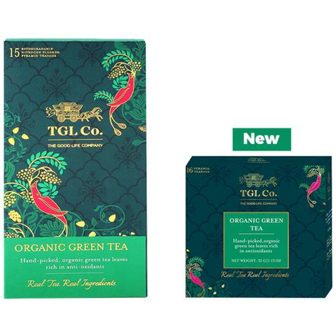 TGL Co. Organic Green Tea Bag, 32 g (16 Bags x 2 g each)