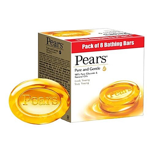 Buy Pears Pure & Gentle Glycerin & Natural Oils Soap Bar, 98 Pure