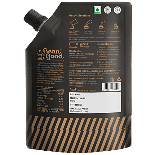 Buy Bean Good Coffee Concentrate Online at Best Price of Rs 120 bigbasket