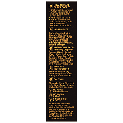 Buy iD Instant Filter Coffee Liquid Bold, Chicory Blend, No