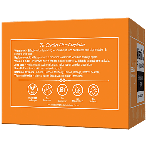 StBotanica De - Pigmentation Cream - Vitamin C, E & Hyaluronic Acid, Spotless Clear Complexion, No Parabens, No Silicones, 50 g No Parabens, No Silicones