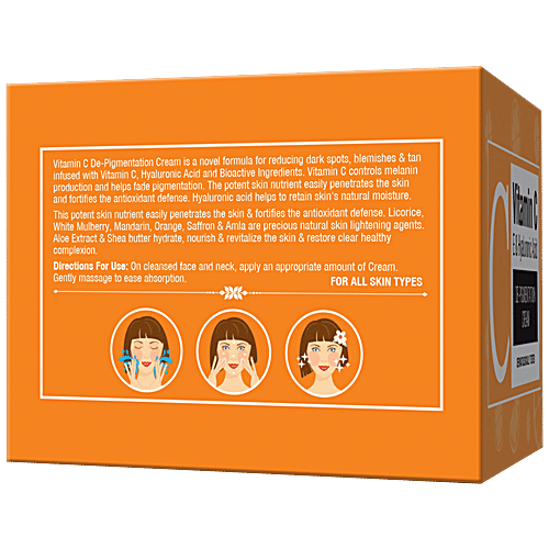 StBotanica De - Pigmentation Cream - Vitamin C, E & Hyaluronic Acid, Spotless Clear Complexion, No Parabens, No Silicones, 50 g No Parabens, No Silicones