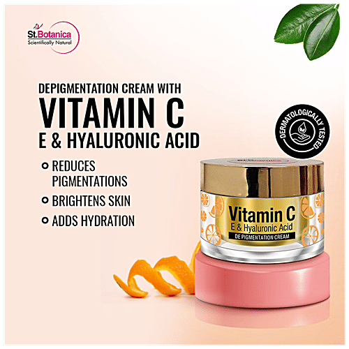 Buy StBotanica De Pigmentation Cream Vitamin C, E & Hyaluronic Acid