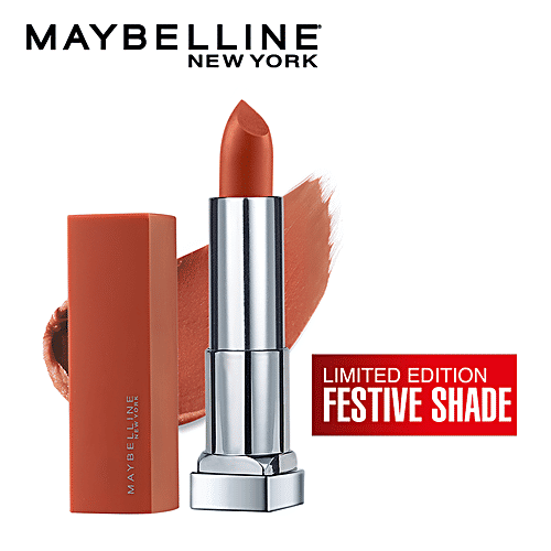 Maybelline New York Color Sensational Creamy Matte Lipstick - The Brick-City Heat Collection, Brooklyn Bare, 3.9 g