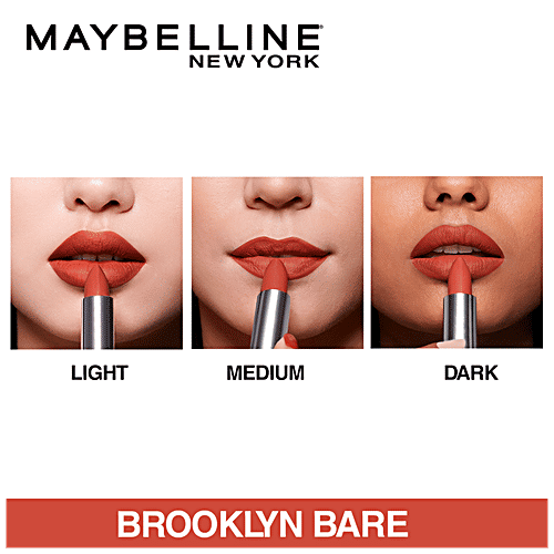 Maybelline New York Color Sensational Creamy Matte Lipstick - The Brick-City Heat Collection, Brooklyn Bare, 3.9 g