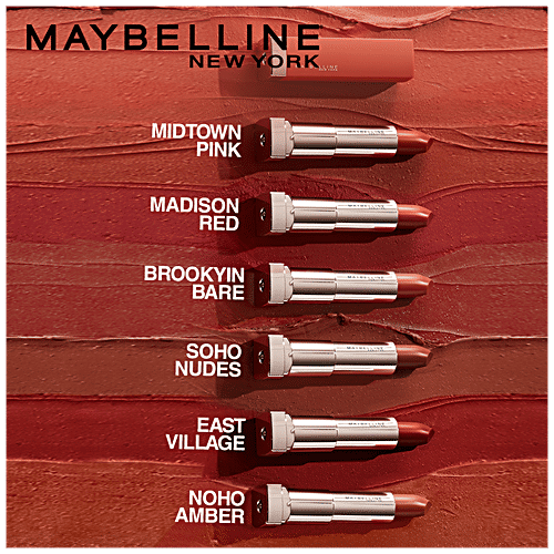 Maybelline New York Color Sensational Creamy Matte Lipstick - The Brick-City Heat Collection, Brooklyn Bare, 3.9 g