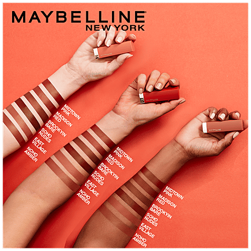 Maybelline New York Color Sensational Creamy Matte Lipstick - The Brick-City Heat Collection, Brooklyn Bare, 3.9 g