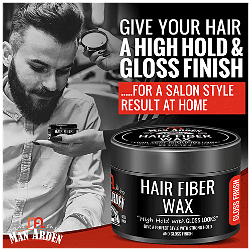 Man Arden Hair Fiber Wax - Strong Hold With Gloss Finish, 50 g  No Mineral Oil, No Sulphate