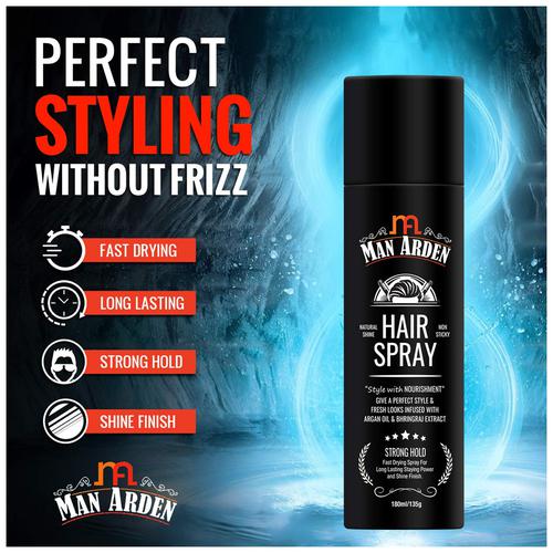 Buy Man Arden Hair Spray - Strong Hold, Argan Oil & Bhringraj Online at Best  Price of Rs 375 - bigbasket