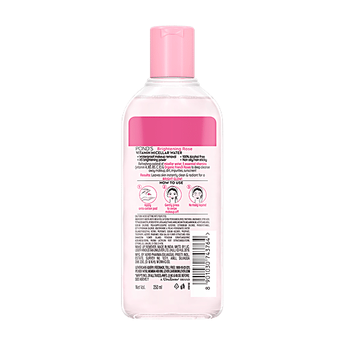 Ponds Vitamin Micellar Water - Brightening Rose, 250 ml  