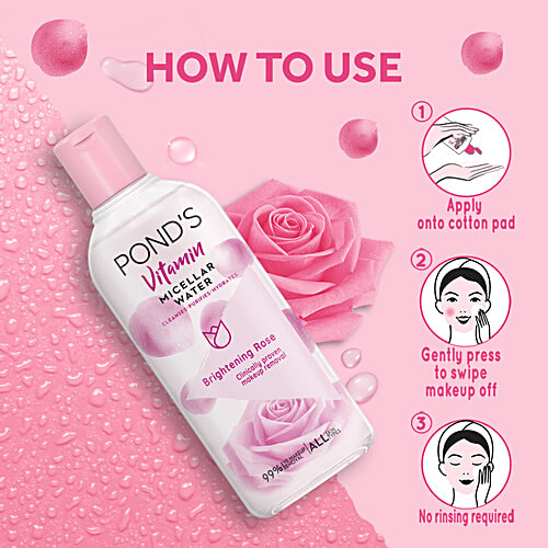 Ponds Vitamin Micellar Water - Brightening Rose, 250 ml  