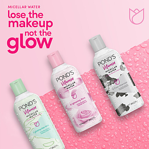 Ponds Vitamin Micellar Water - Hydrating Aloe Vera, 250 ml 100% Alcohol Free