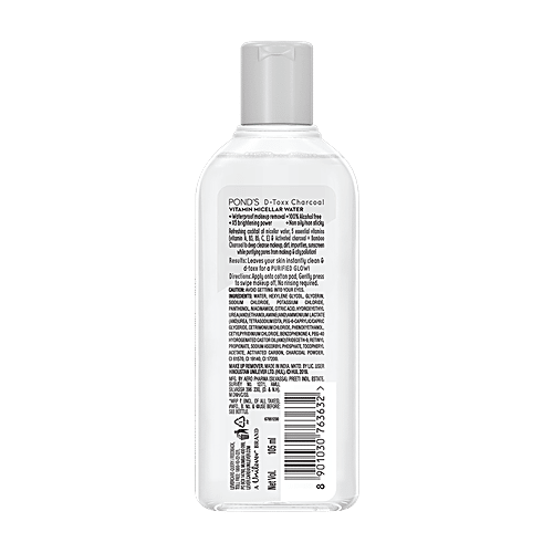 Ponds Vitamin Micellar Water - D-Toxx Charcoal, 105 ml  