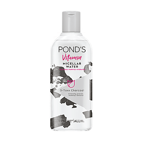 Ponds Vitamin Micellar Water - D-Toxx Charcoal, 105 ml  