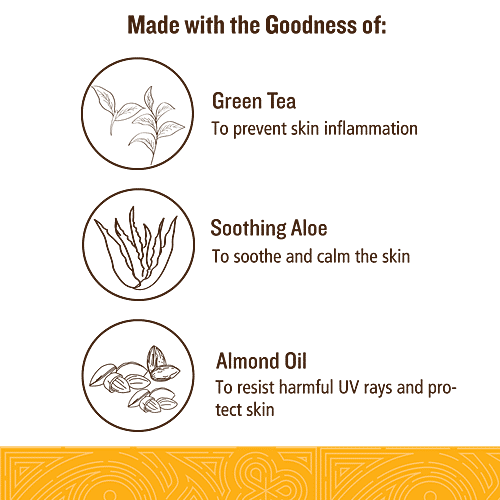 Soultree Ayurvedic Sun Protection Cream SPF 30 - Aloe & Green Tea, For Dry to Normal Skin, Paraben Free, 100 g Paraben Free