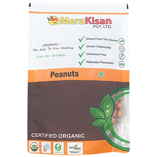 MeraKisan Organic Groundnut, 500 g Packet 
