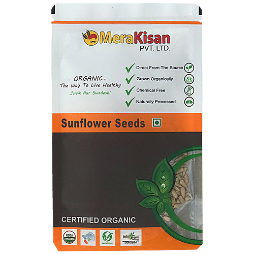 MeraKisan Organic Sunflower Seeds, 100 g Packet 