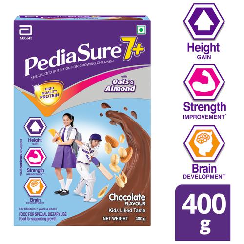 Pediasure 7+ Specialised Nutrition Drink Powder For Growing Children - Chocolate Flavour, 400 g  