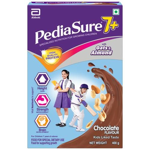 Pediasure 7+ Specialised Nutrition Drink Powder For Growing Children - Chocolate Flavour, 400 g  