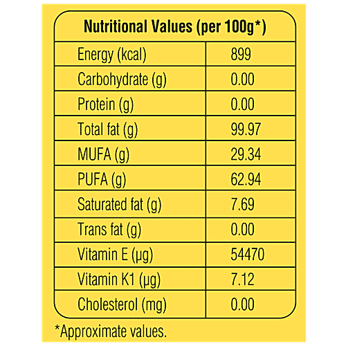 bb Royal Organic Cold Pressed Sunflower Cooking Oil, 1 L Pouch 