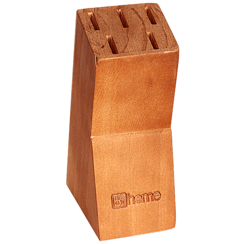 BB Home Kitchen Knife Set - Classic With Wooden Block, 5 pcs  
