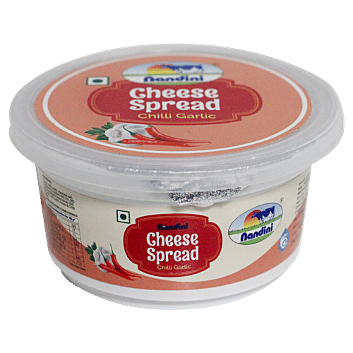 Nandini Cheddar Cheese Spread - Chilly Garlic, 200 g Cup 