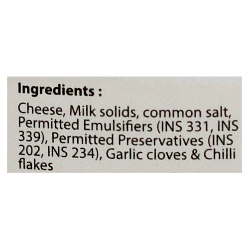 Nandini Cheddar Cheese Spread - Chilly Garlic, 200 g Cup 