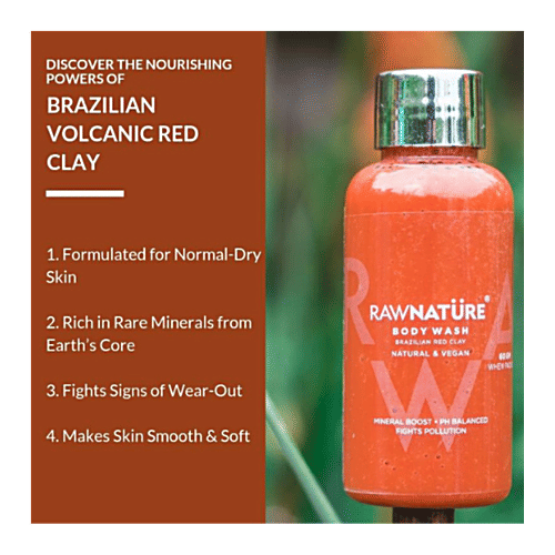 RawNature Miniature Brazilian Red Clay Body Wash, 60grms  