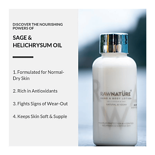 RawNature Miniature Helichrysum & Sage Hand & Body Lotion, 60 g  