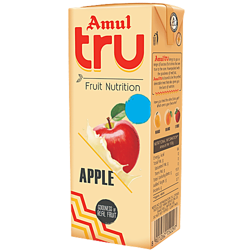 Amul Tru Apple, 180 ml Tetra Pak 