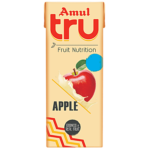Amul Tru Apple, 180 ml Tetra Pak 