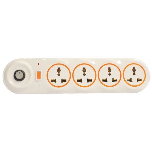 Nippo 4 Socket Power Strip/Cord with 4 Mtr Wire, 1 pc  