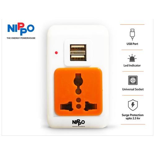 Nippo Travel Adaptor With USB Slots, 1 pc  