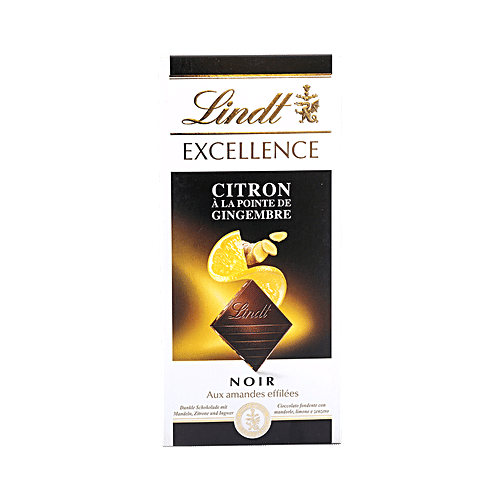 Lindt Lemon Chocolate With A Touch of Ginger Premium Quality, 100 g