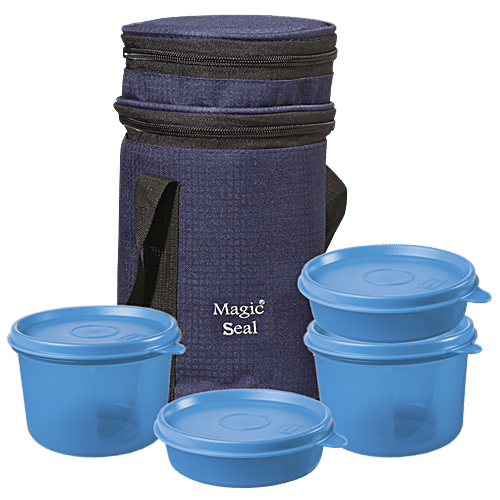 Polyset Polyset Ultra Lunch Box/Tiffin Box - Blue, 300 ml (Set of 2) 
